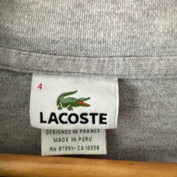 LACOSTE | Unisex Sweat Street Style Long Sleeves Plain Cotton Logo size 4 - Picture 3 of 4